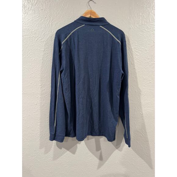 TASC Performance Organic Cotton  Blue 1/4 Zip Pullover XL - Picture 3 of 3